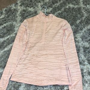 Never worn. Light pink with rose gold glitter